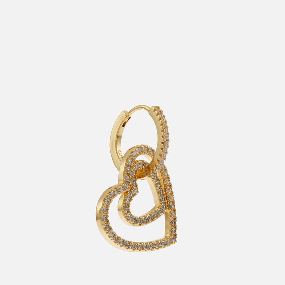 Crystal Haze Heart Collector Gold-Plated Earring