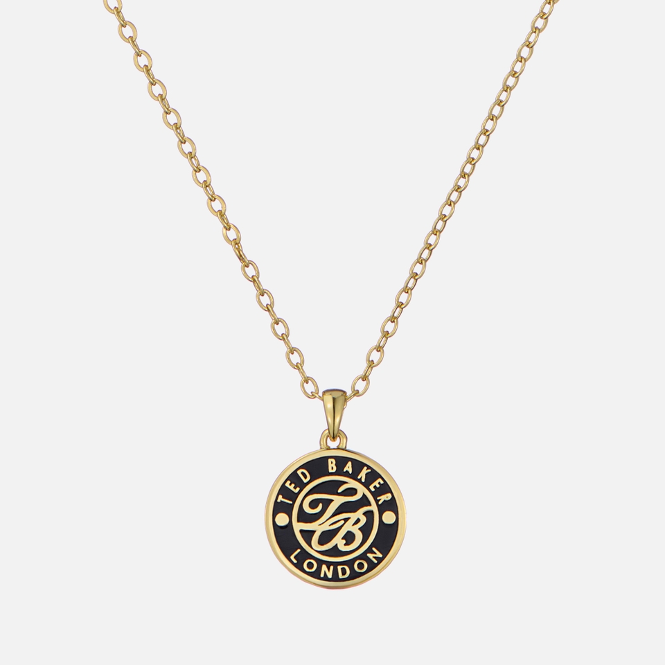 Ted Baker Monella Monogram Gold-Plated Button Necklace